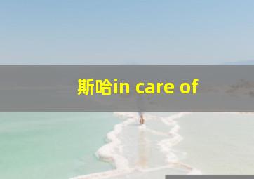 斯哈in care of